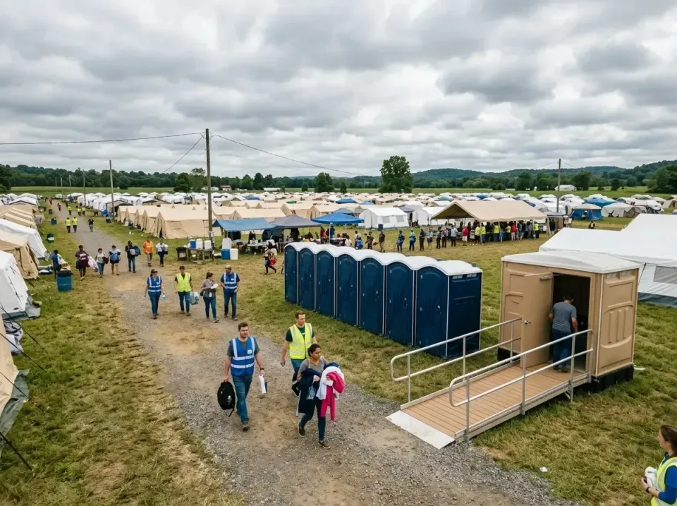 disaster-relief-camp-restrooms-010 — frequently asked questions, Dumpster & Portable Bathrooms Rental in Pinon Hills, CA